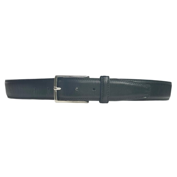 Ermenegildo Zegna Accessories - Ermenegildo Zegna Black Leather Belt Waist 37 - 41 Size 39 Solid Brass Buckle